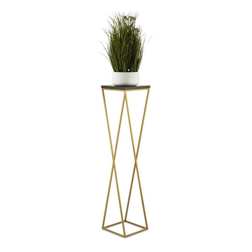 Suporte para flores LOFT 100x24 cm dourado/preto