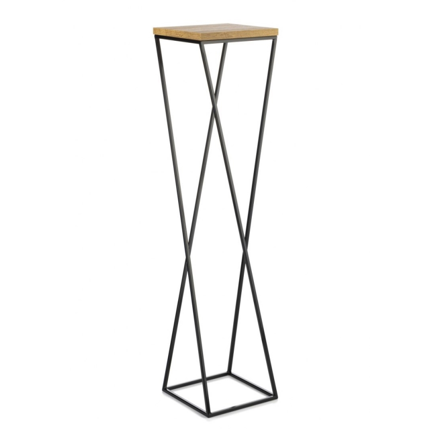 Suporte para flores LOFT 100x24 cm preto/castanho
