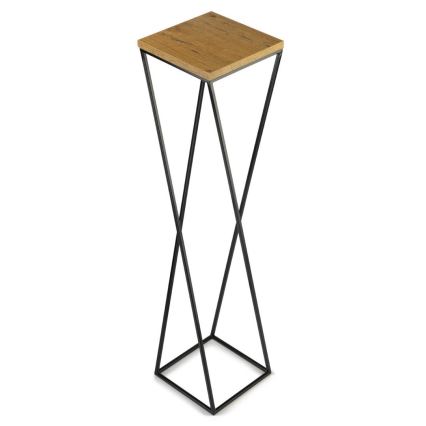 Suporte para flores LOFT 100x24 cm preto/castanho