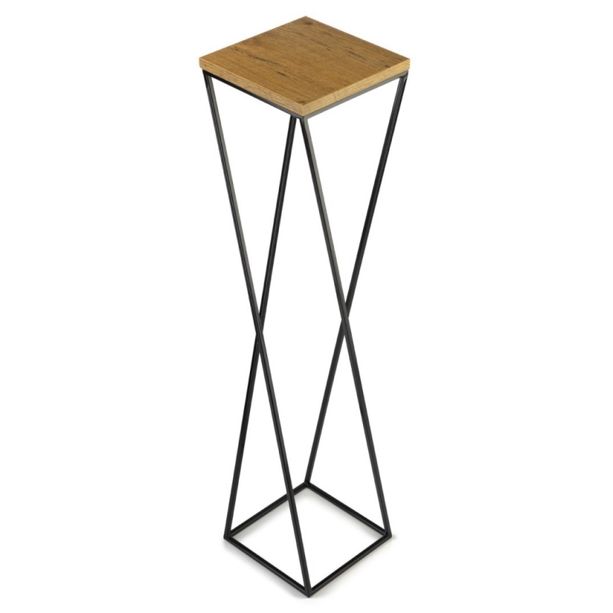 Suporte para flores LOFT 100x24 cm preto/castanho