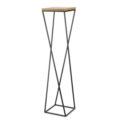 Suporte para flores LOFT 100x24 cm preto/castanho