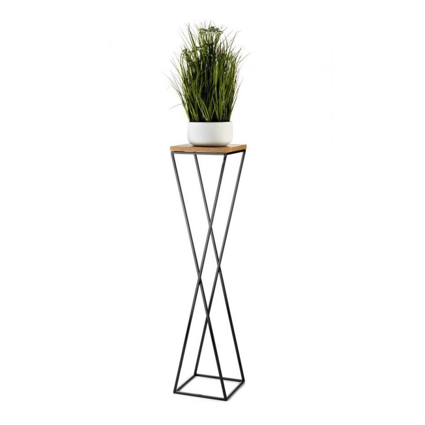 Suporte para flores LOFT 100x24 cm preto/castanho