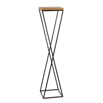 Suporte para flores LOFT 100x24 cm preto/castanho