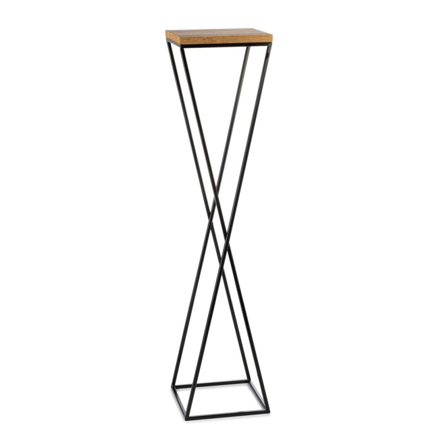 Suporte para flores LOFT 100x24 cm preto/castanho