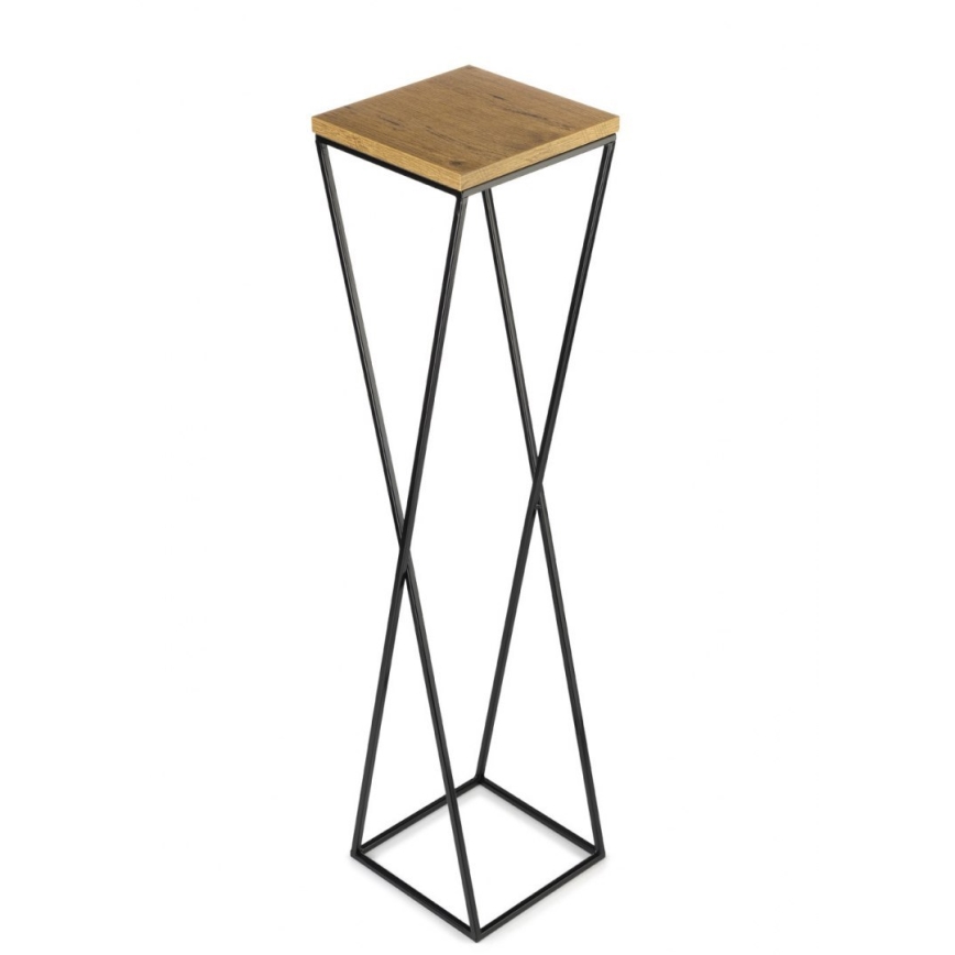 Suporte para flores LOFT 100x24 cm preto/castanho