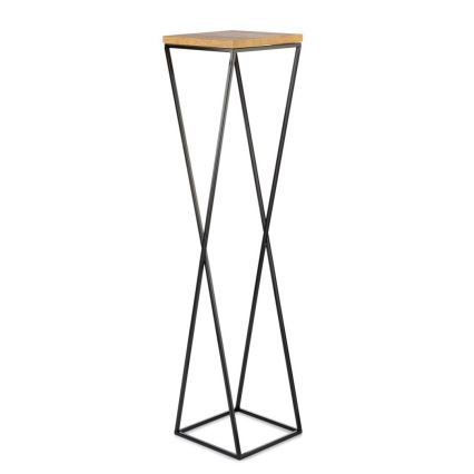 Suporte para flores LOFT 100x24 cm preto/castanho