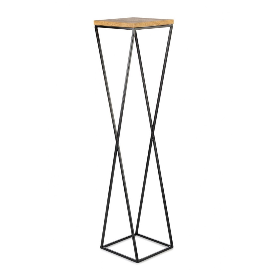 Suporte para flores LOFT 100x24 cm preto/castanho
