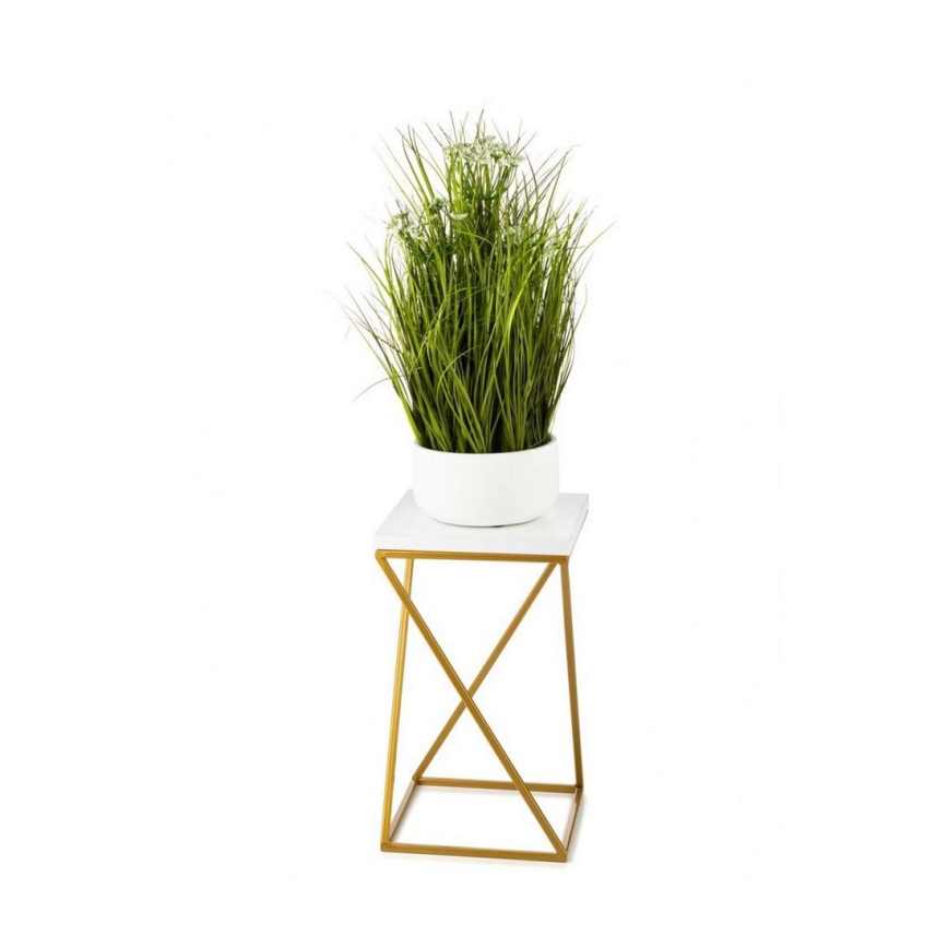 Suporte para flores LOFT 40x24 cm dourado/branco