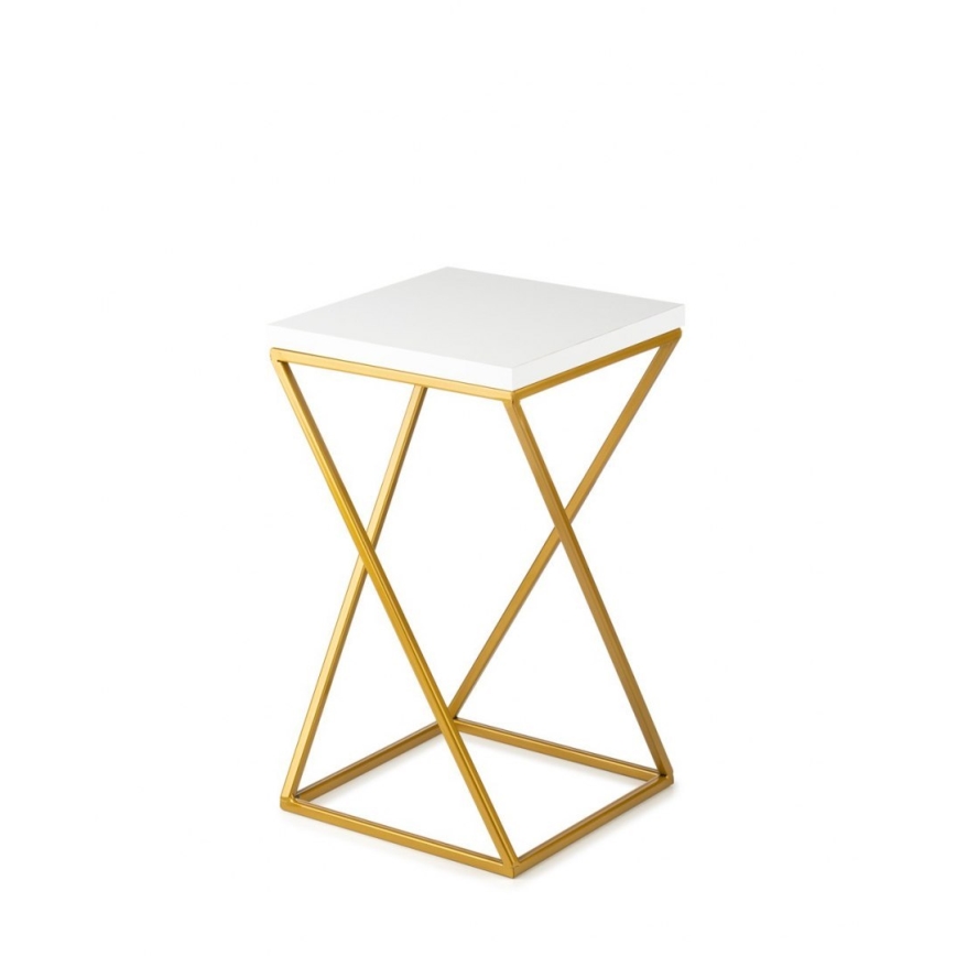 Suporte para flores LOFT 40x24 cm dourado/branco