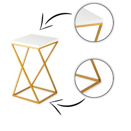 Suporte para flores LOFT 40x24 cm dourado/branco