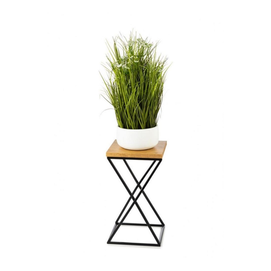 Suporte para flores LOFT 40x24 cm preto/castanho