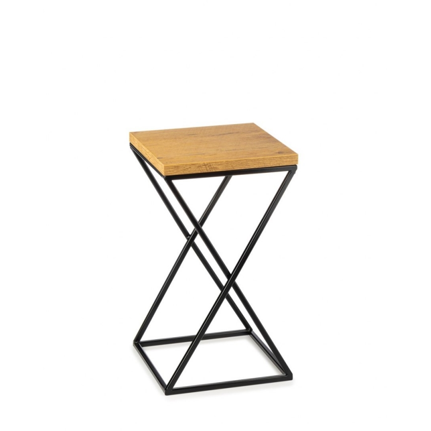 Suporte para flores LOFT 40x24 cm preto/castanho