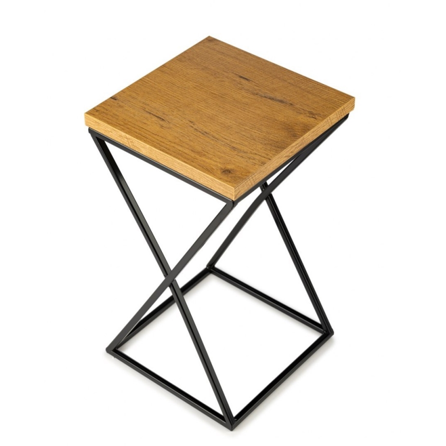 Suporte para flores LOFT 40x24 cm preto/castanho