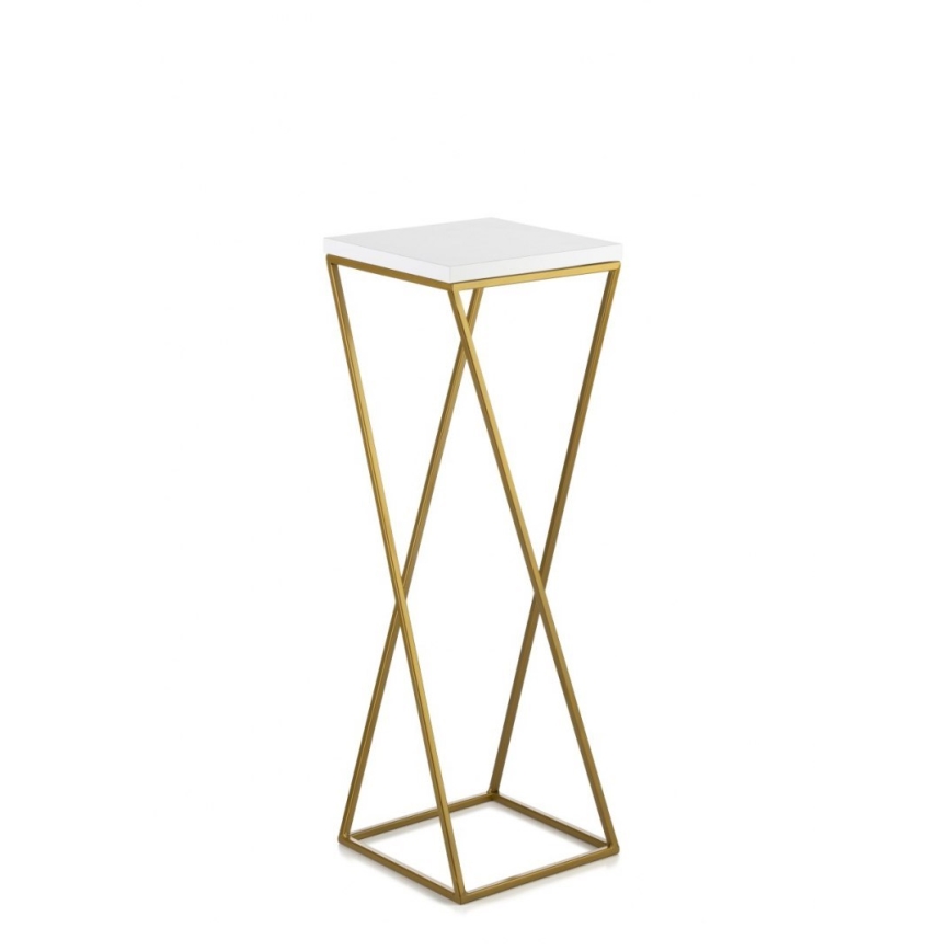 Suporte para flores LOFT 70x24 cm dourado/branco