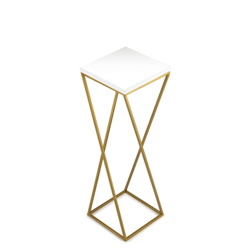 Suporte para flores LOFT 70x24 cm dourado/branco
