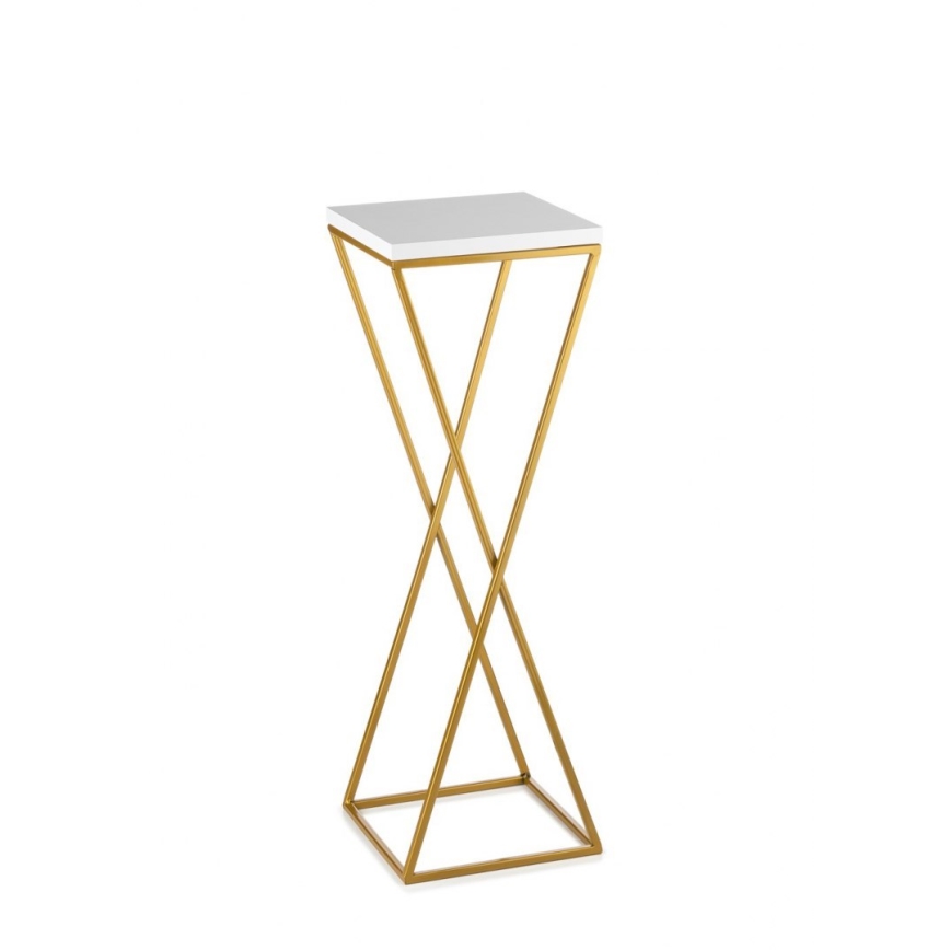 Suporte para flores LOFT 70x24 cm dourado/branco