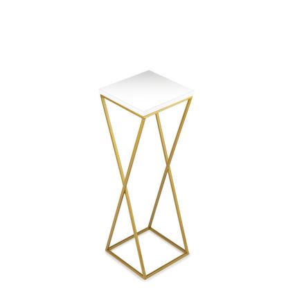 Suporte para flores LOFT 70x24 cm dourado/branco