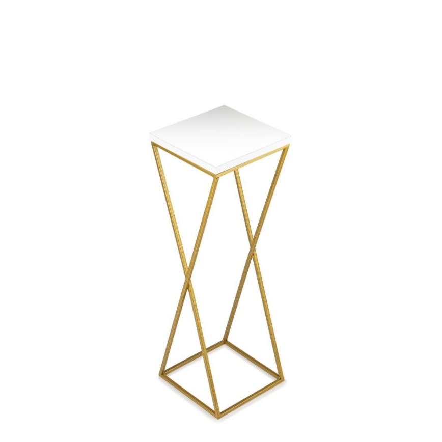 Suporte para flores LOFT 70x24 cm dourado/branco