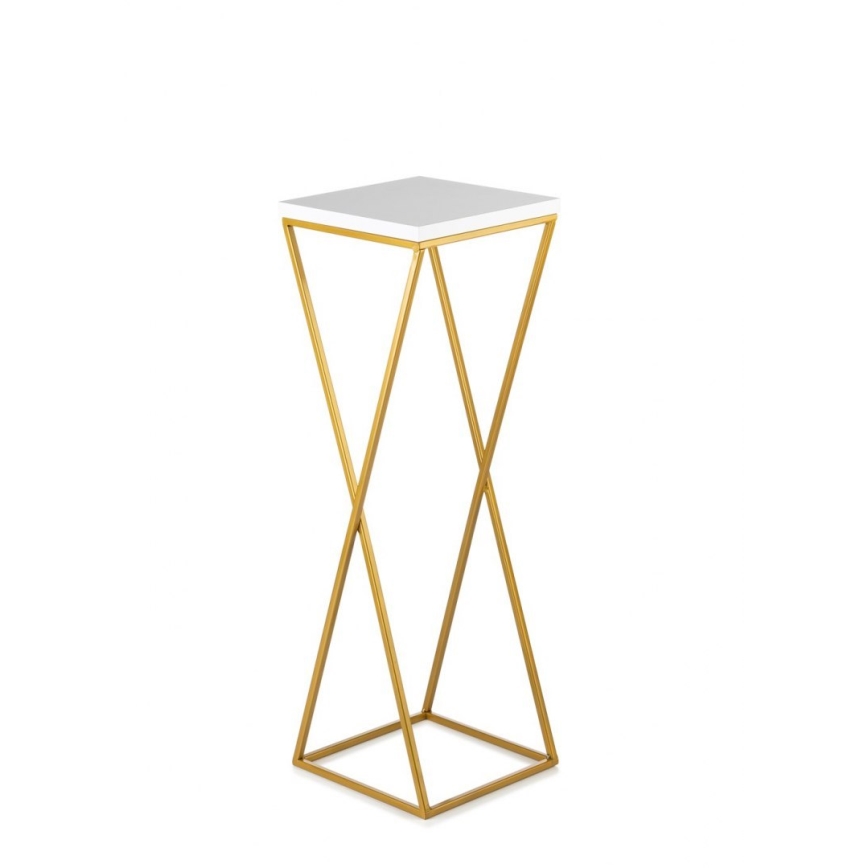 Suporte para flores LOFT 70x24 cm dourado/branco