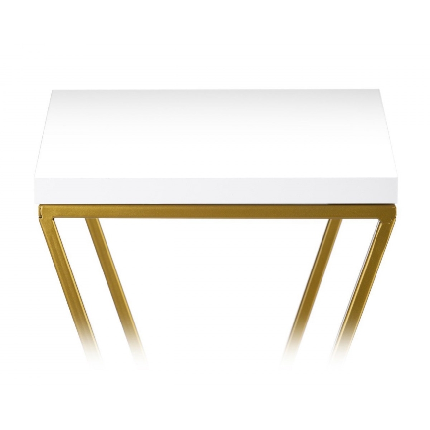 Suporte para flores LOFT 70x24 cm dourado/branco