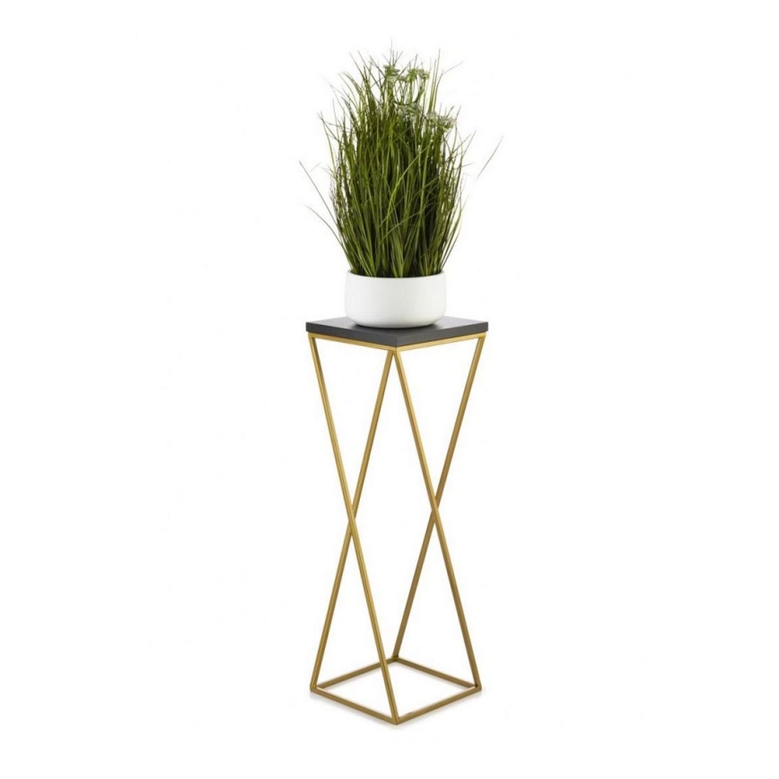 Suporte para flores LOFT 70x24 cm dourado/preto