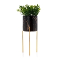 Suporte para flores NILA 28x11 cm preto/dourado
