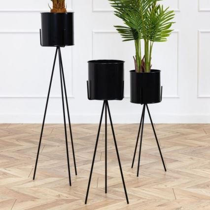 Suporte para flores TRIPOD 110x25 cm preto