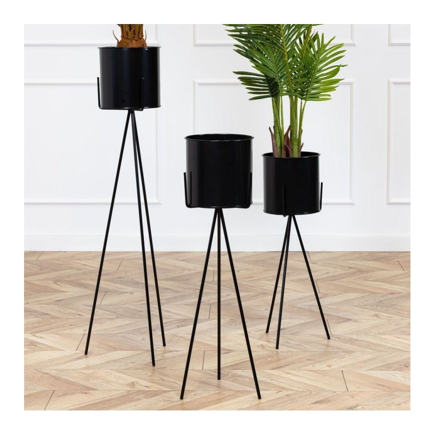Suporte para flores TRIPOD 110x25 cm preto