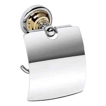 Suporte para papel 14x15 cm prateado/dourado