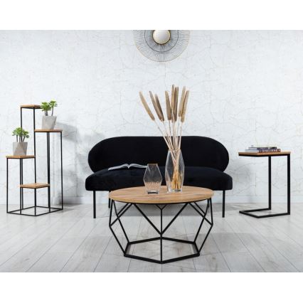 Suporte para plantas 110x40 cm preto/marrom