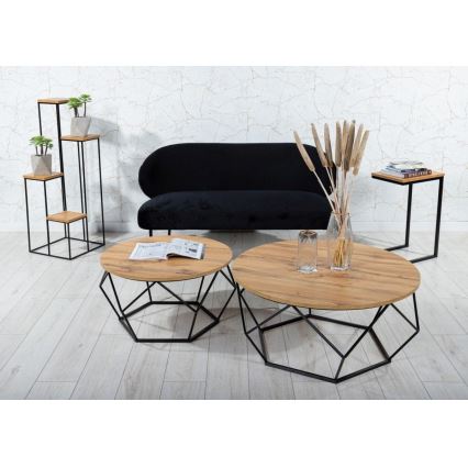Suporte para plantas 110x40 cm preto/marrom