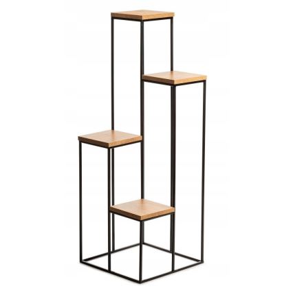 Suporte para plantas 110x40 cm preto/marrom