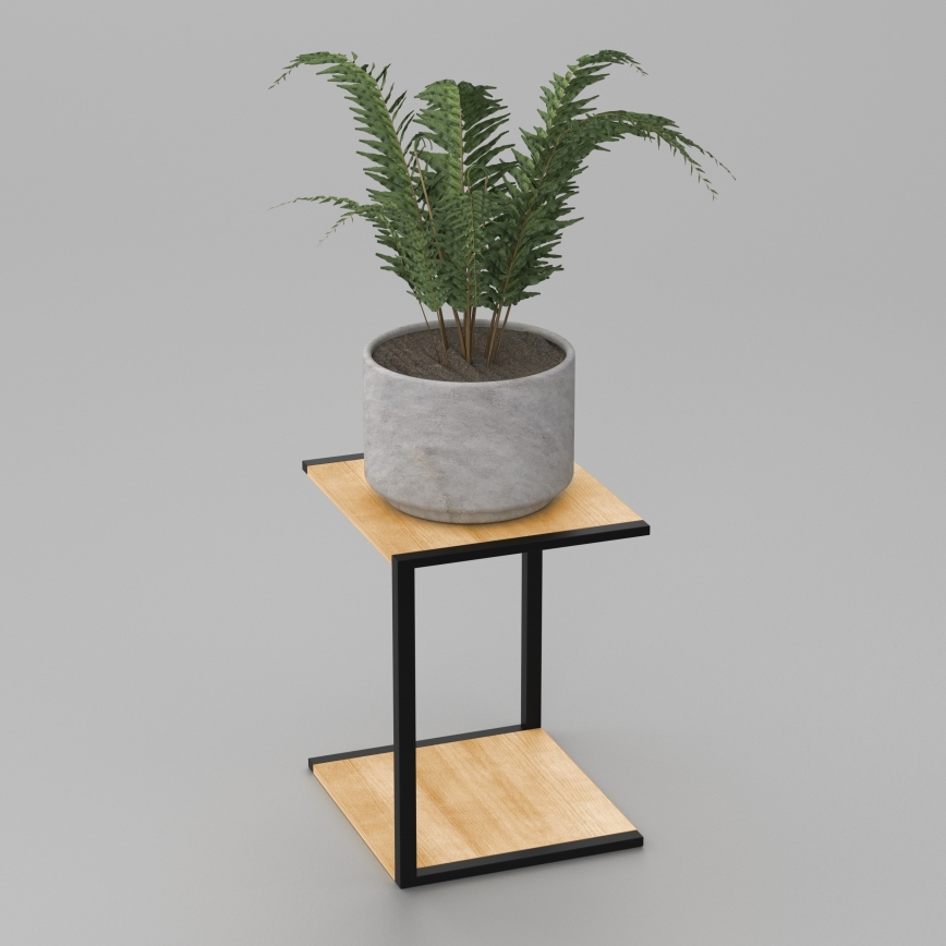 Suporte para plantas 40x30x34 cm preto