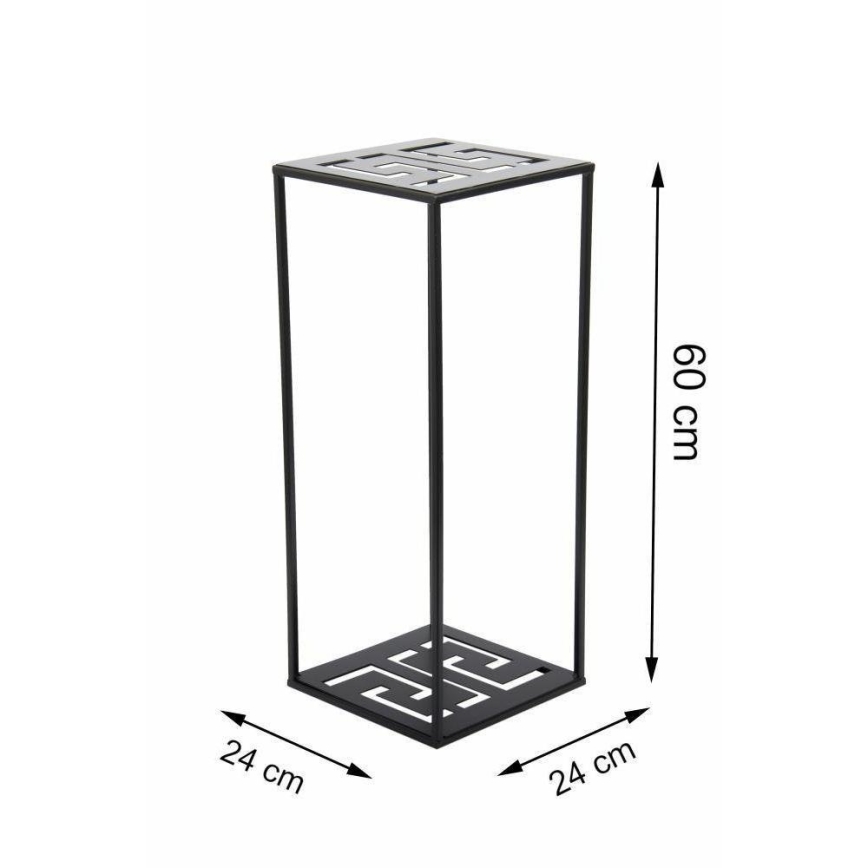 Suporte para plantas 60x24 cm preto