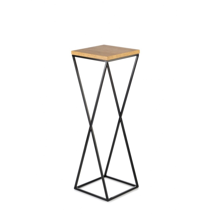 Suporte para plantas 70x24 cm preto/marrom