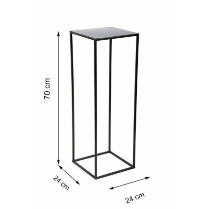 Suporte para plantas 70x24 cm preto