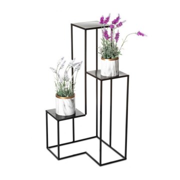 Suporte para plantas KASKADA 85x40 cm preto