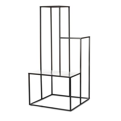 Suporte para plantas KASKADA 85x40 cm preto