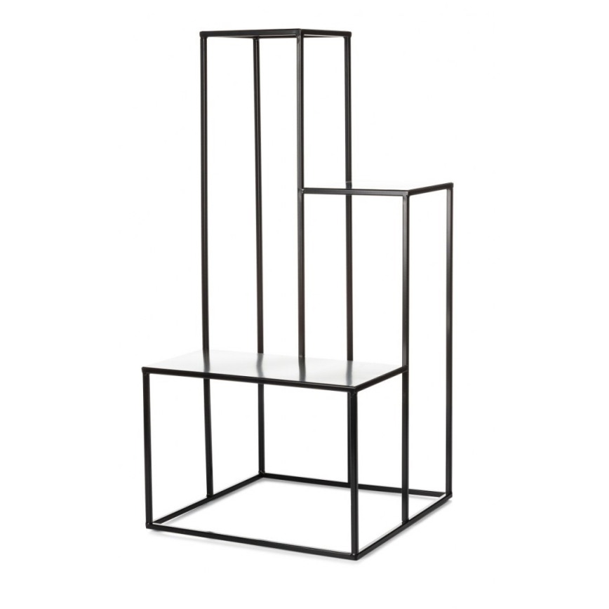 Suporte para plantas KASKADA 85x40 cm preto