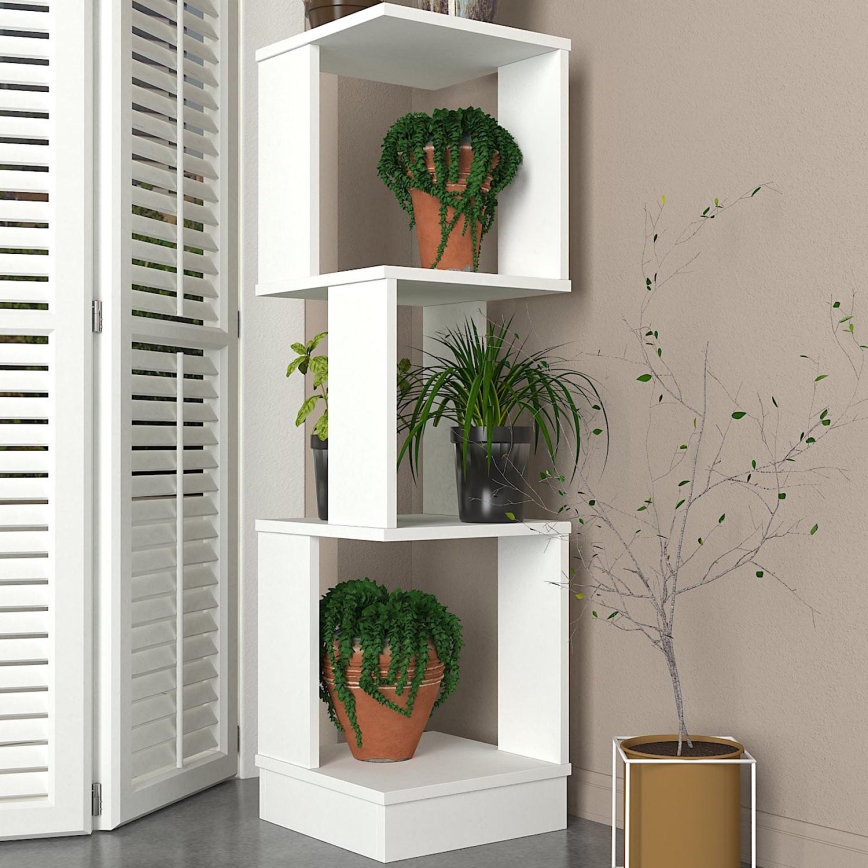 Suporte para plantas LEVANDER 120,4x35 cm branco