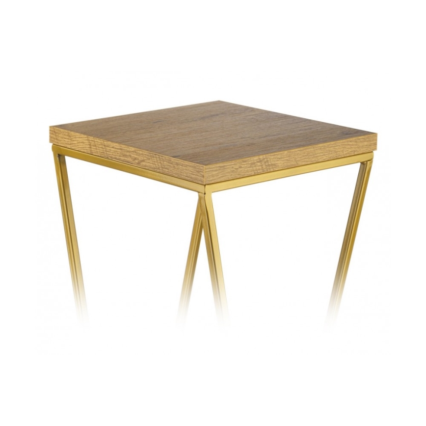 Suporte para plantas LOFT 100x24 cm dourado/marrom