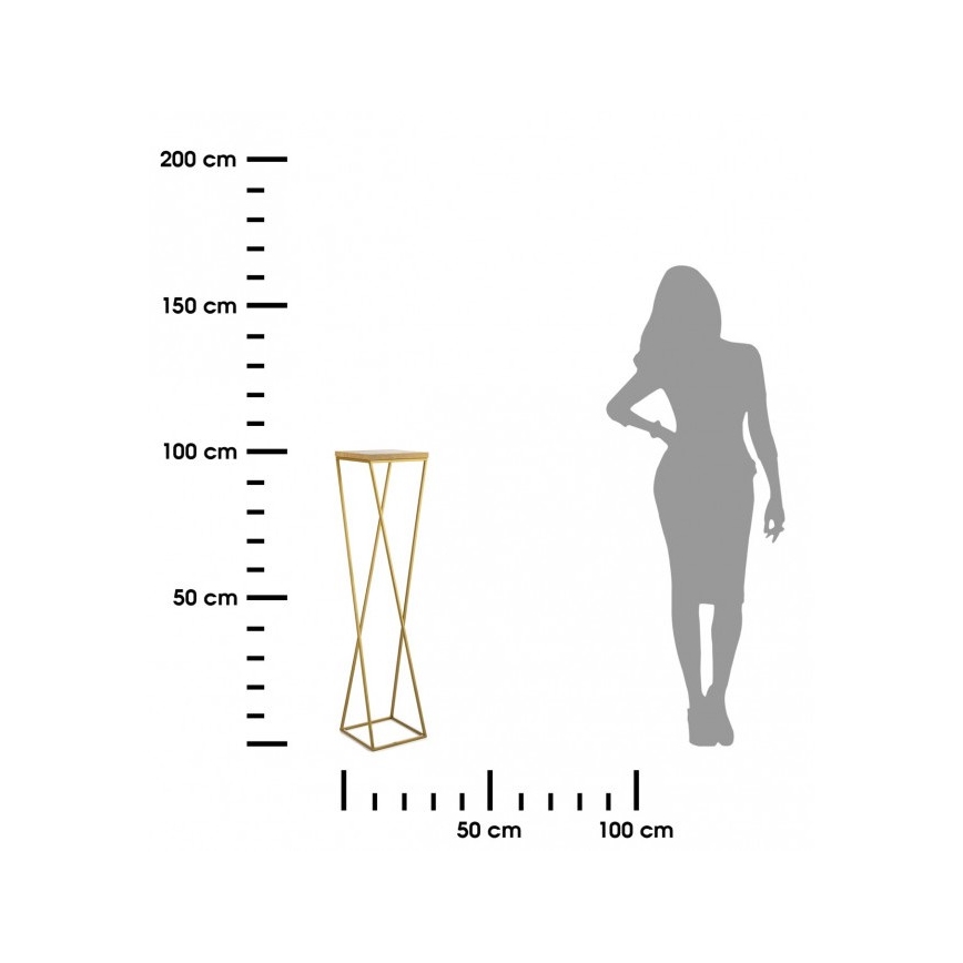 Suporte para plantas LOFT 100x24 cm dourado/marrom