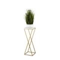 Suporte para plantas LOFT 70x24 cm dourado/branco