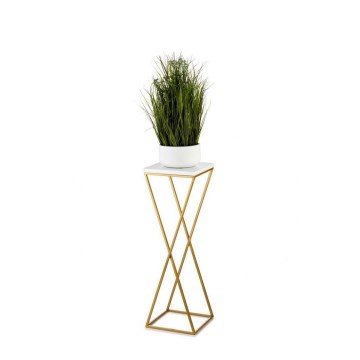 Suporte para plantas LOFT 70x24 cm dourado/branco
