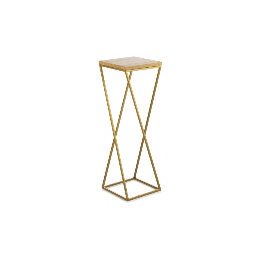 Suporte para plantas LOFT 70x24 cm dourado/marrom