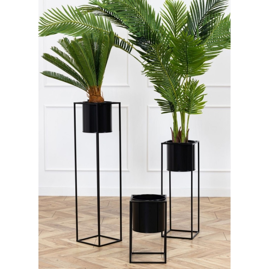 Suporte para plantas RING 100x23 cm preto