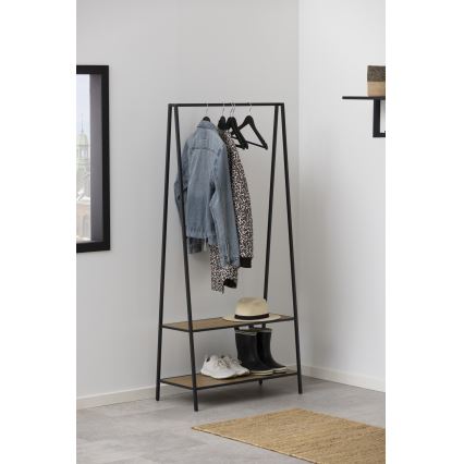 Suporte para roupa SARON carvalho/preto