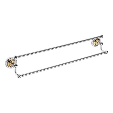 Suporte para toalhas 66,5x12,5 cm prateado/dourado