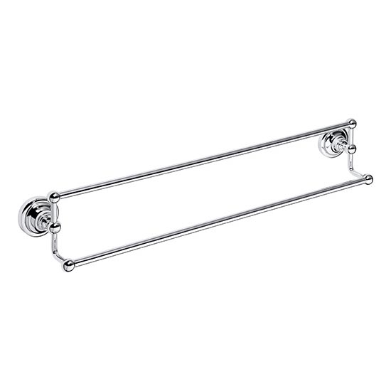 Suporte para toalhas 66,5x12,5 cm prateado