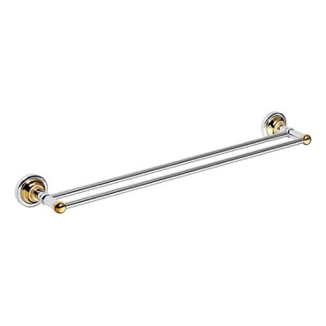 Suporte para toalhas 66,5x6,5 cm prateado/dourado
